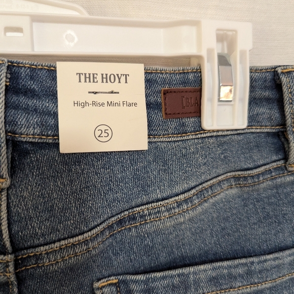 Blank NYC Anthropology The Hoyt high rise mini flare NWT jeans size 25, organic - Picture 5 of 12